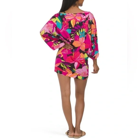 NWT Trina Turk Solar Floral Swim Cover Up Tunic Dress - Picture 2 of 11